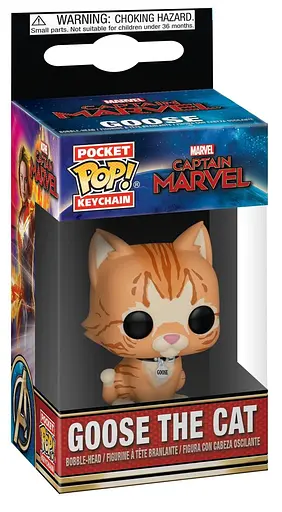 Фігурка-брелок Funko Pop Капітан Марвел Гуся Captain Marvel Goose 4 см CM G 7426 - фото 3