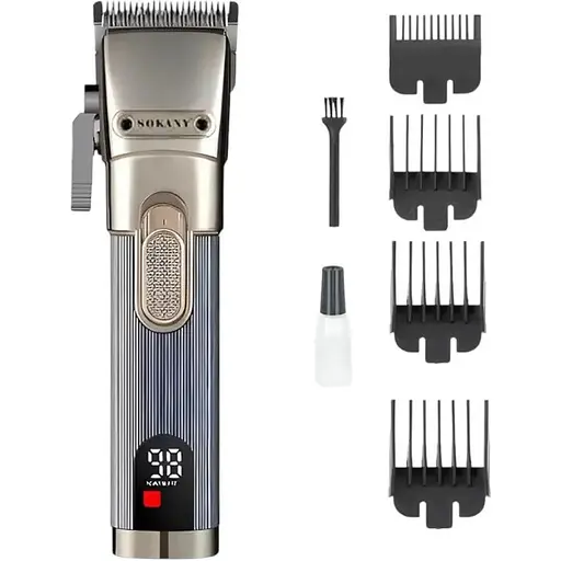 Машинка для стрижки SOKANY SK-16021 акумуляторна довжина зрізу 5 15 мм 4 насадки 2000 мАг Сірий - фото 1