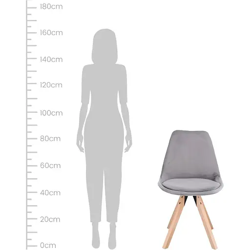 Туалетний столик Jumi Scandi LED + крісло Saida сірий - фото 7