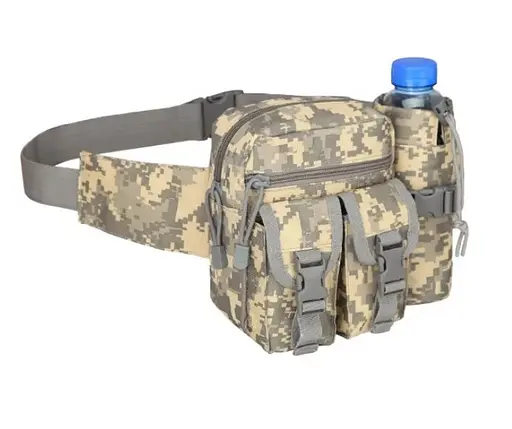 Поясная армейская сумка с карманом для бутылки воды