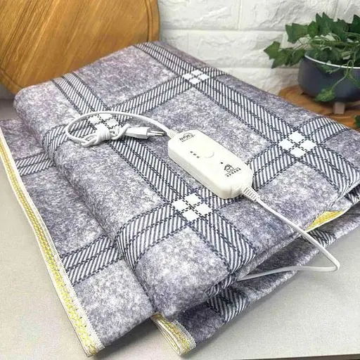 Електропростирадло з підігрівом з поліестеру Electric Blanket автовідключення 150*180 см Сірий 120 Вт - фото 2
