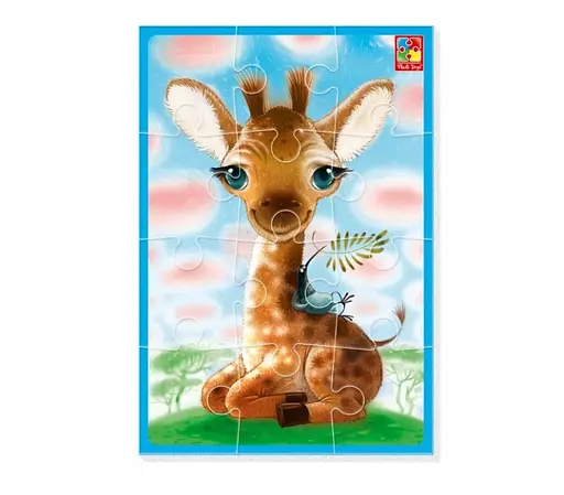 Гра розвиваюча Vladi Toys м’які пазли А5 Малюк зможе Жираф (укр)