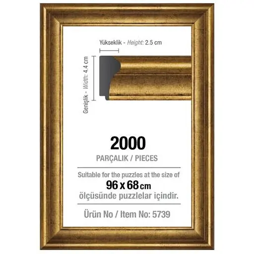 Рамка для пазлів Art Puzzle 2000 ел. 42 мм золота (5739) - фото 1