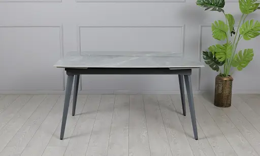 Стол Люкс серый глянец 1200/1800х800х760 серые ноги - фото 3