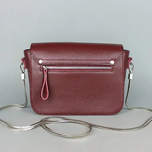 Жіноча шкіряна сумочка Yoko бордова флотар - фото 4