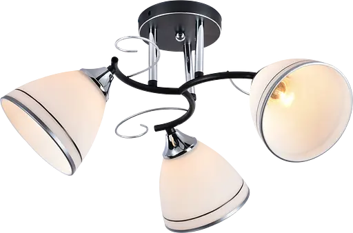 Люстра декоративна VALESO V XA1250C/3 Black+Chrome на 3 плафони