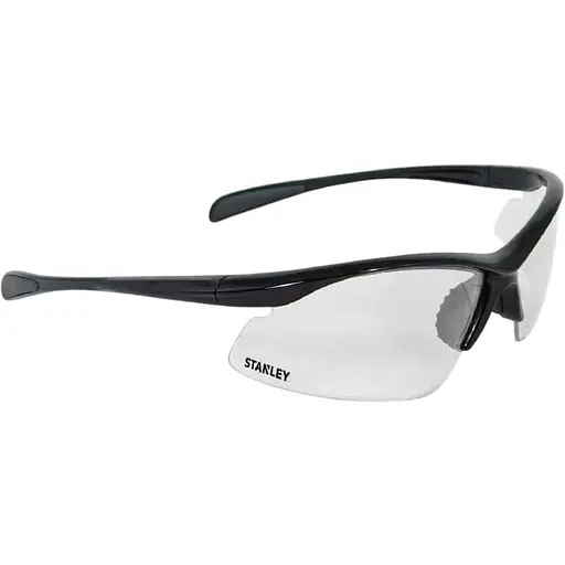 Очки Stanley Base Curve прозрачные поликарбонатные с мягкими резиновыми накладками на скобках и носодержателями (SY150-1D)