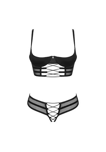 Комплект эротического белья Obsessive Roxelia XL/2XL черный - фото 5