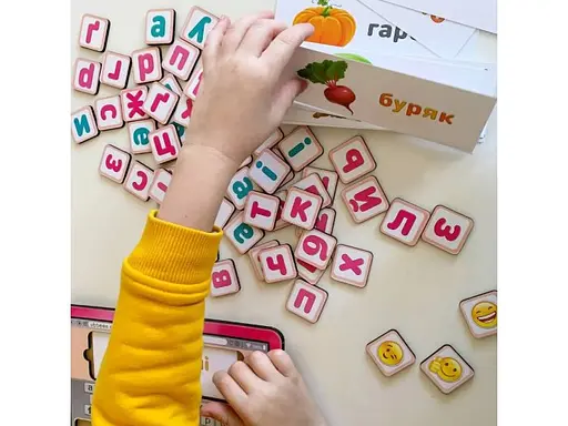 Дерев’яний планшет для дівчаток Ubee Збери слово за картинкою - фото 3