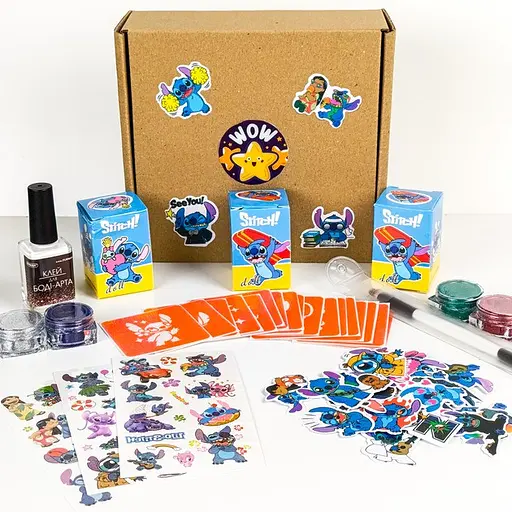 Набор для био-тату "Wow Box Стич" Fresh Tattoo wow-box-stich-3 для 3 детей - фото 1