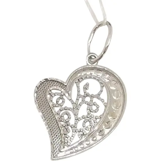 Золота підвіска Столична Ювелірна Фабрика Серце з алмазною гранню. 422387Б