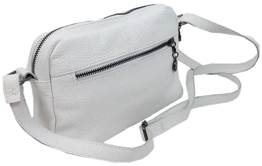 Женская кожаная сумка на плечо Borsacomoda белая sum0028731 - фото 7
