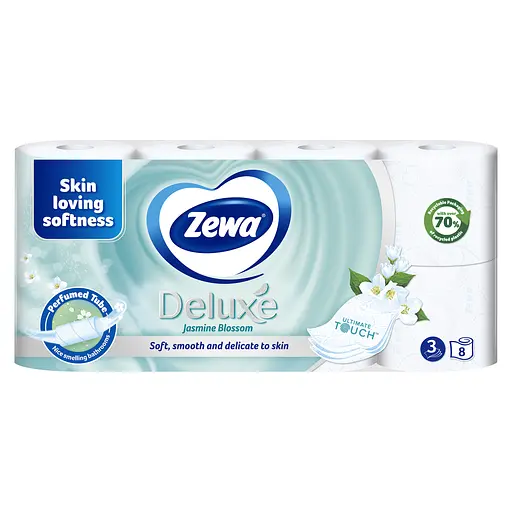 Туалетная бумага Zewa Deluxe Жасмин трехслойный 8 рулонов - фото 2