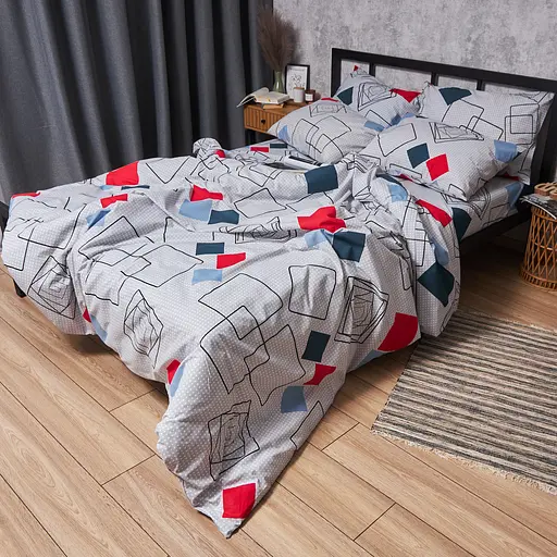 Пододеяльник Moon&Star Бязь Gold Люкс Urban Grid Полуторный 143x210 см - фото 3