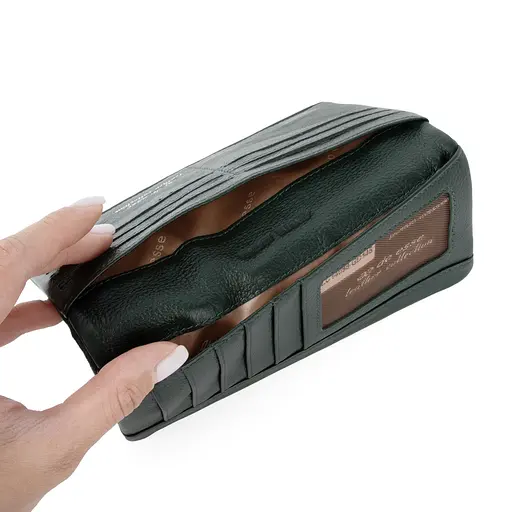 Гаманець жіночий шкіряний De Esse LC14098-GD145 на магнітах зелений - фото 6