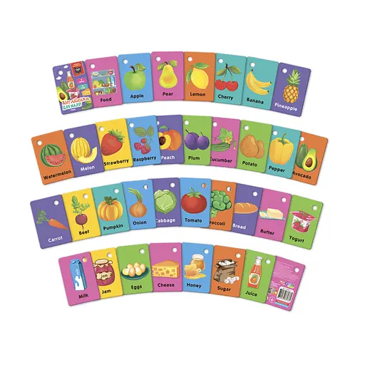 Картки на кільці "Їжа" VT5000-17 англійська мова - фото 2