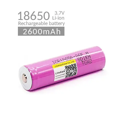 Аккумулятор LiitoKala Lii-26FM 18650 2600mah (Розовый) - фото 3