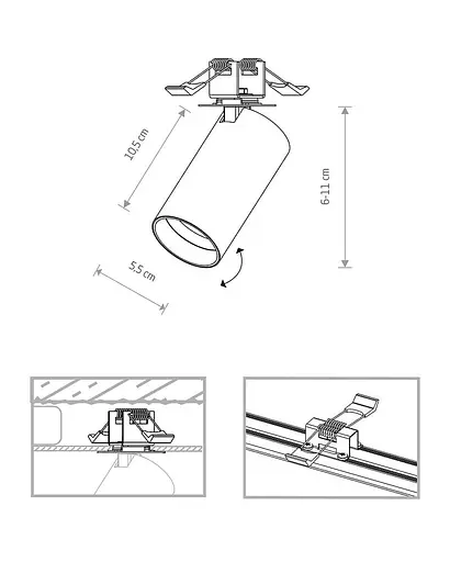 Спот Nowodvorski 7833 Mono Surface - фото 2