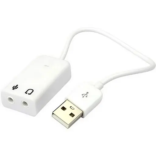 Звуковая карта China USB, Virtual 7.1 Channel, C-Media, кабель 25 см, била (B00812) - фото 1