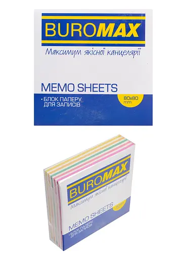 Блок бумаги для заметок Зебра, 80x80x20 мм, склеенный