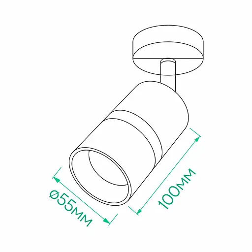 Спот Ardero ML312-1 BAMBOO під лампу білий золото - фото 3