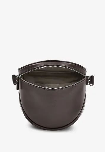 Шкіряна сумка поясна-кросбоди Vacation темно-коричневий - фото 5