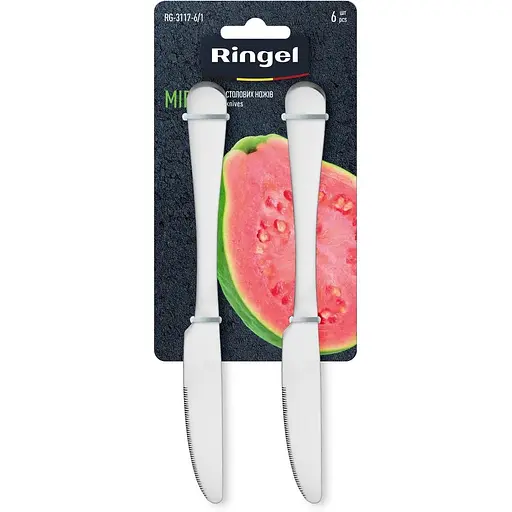 Набор столовых ножей Ringel Mira 6 шт в блистере нержавеющая сталь 23 см (RG-3117-6/1)