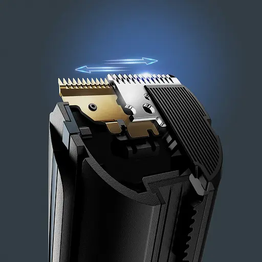 Триммер Rowenta Virtuo для бороды и усов, сеть+акум., насадок-2, чехол, титан.напив., кейс для хранения, черно-синий - фото 5