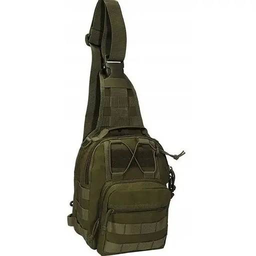 Тактична сумка слінг Nobrand Green Tactical через плече sum0028815 - фото 1
