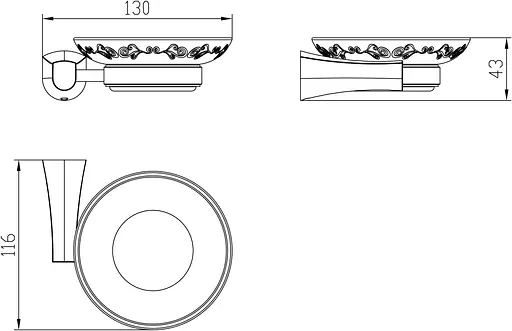 Мыльница подвесная Imprese Cuthna antiqua 110280, Бронза - фото 2