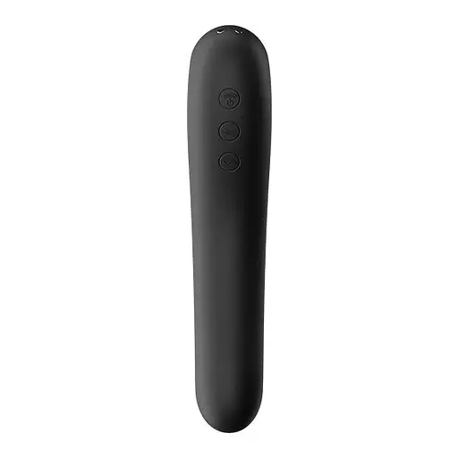 Вакуумний кліторальний стимулятор з вібрацією Satisfyer Dual Kiss чорний - фото 3