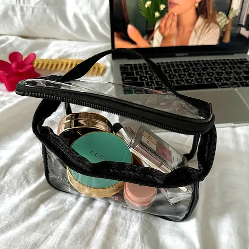 Набір з трьох косметичок-валізок (чорний) - фото 5