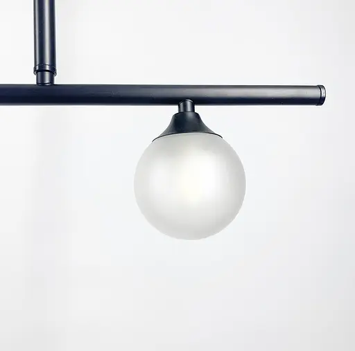 Видовжена підвісна люстра SIMPLE у чорному каркасі Line.F Довжина 100 см - фото 4