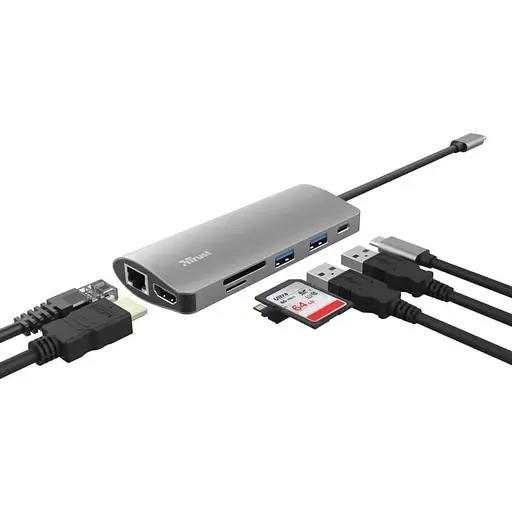 USB-Хаб Trust USB-хаб DALYX 7-IN-1 USB-C ALUMINIUM (23775_TRUST) - фото 2