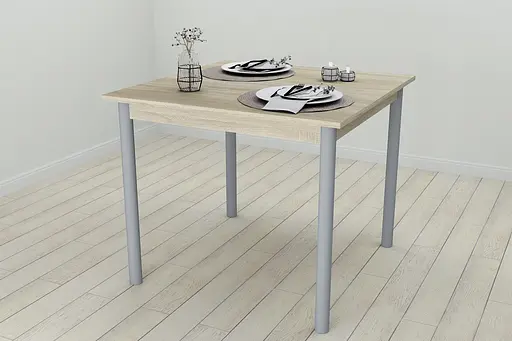 Кухонний стіл Ferrum-decor Агата 75x90x90 Сірий ДСП Сонома 16мм (FRD-106261)