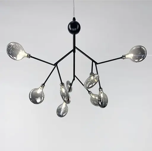 Подвесной светильник, имитирующий веточку в черном цвете Ст. H 686/9P BK | Line F - фото 2