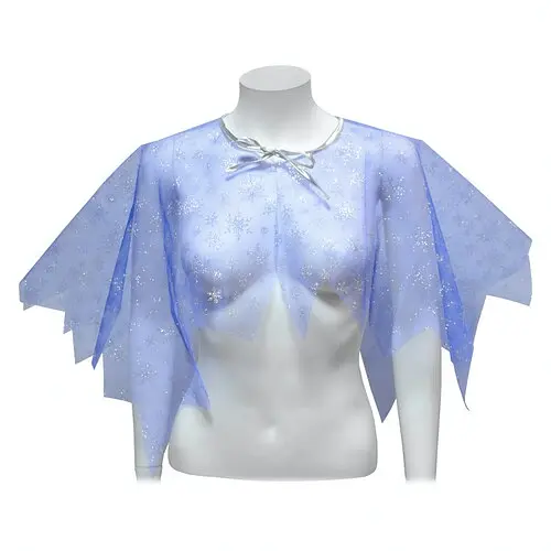 Накидка Снежинка голубая - фото 1