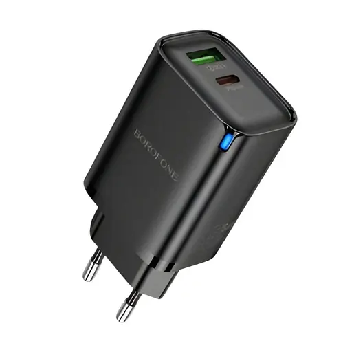 Зарядное устройство Borofone BA87A USB-A и USB-C PD65W поддержка Quick Charge 3.0 черный - фото 2
