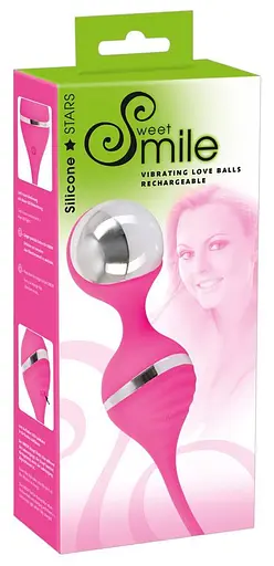 Вагинальные шарики Smile Vibrating Love Balls Rechargeable, 18 см, розовый - фото 8