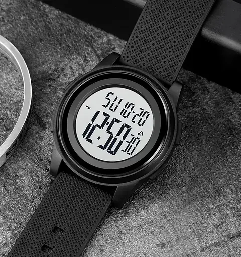 Спортивные наручные часы Skmei 1895 (Черный с белым циферблатом) - фото 6