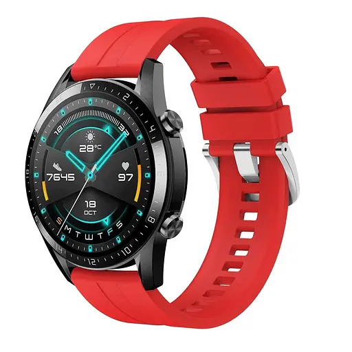 Ремінець силіконовий Tamister для годинника 22 мм Type D червоний - фото 3