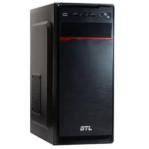 Корпус GTL T1668 чорний, без БЖ, Mini Tower, Micro ATX / Mini ITX, 2xUSB 2.0, 370x176x410 мм, 0.4 мм, 2.6 кг - фото 1