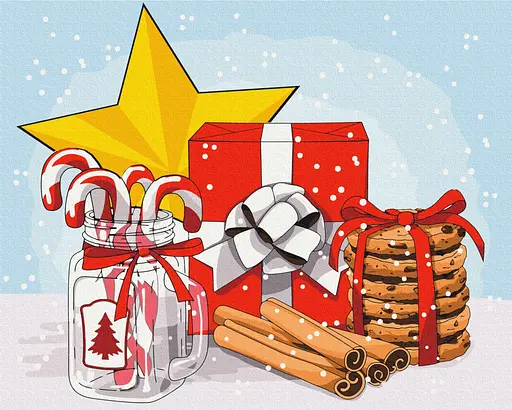 Картина по номерам на подрамнике Brushme Праздничный набор