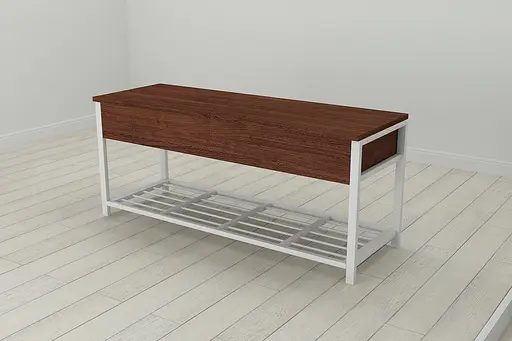 Банкетка з ящиком Ferrum-decor Дрейк 1 550x1000x400 метал Білий ДСП Венге 16 мм (FRD-105306) - фото 2