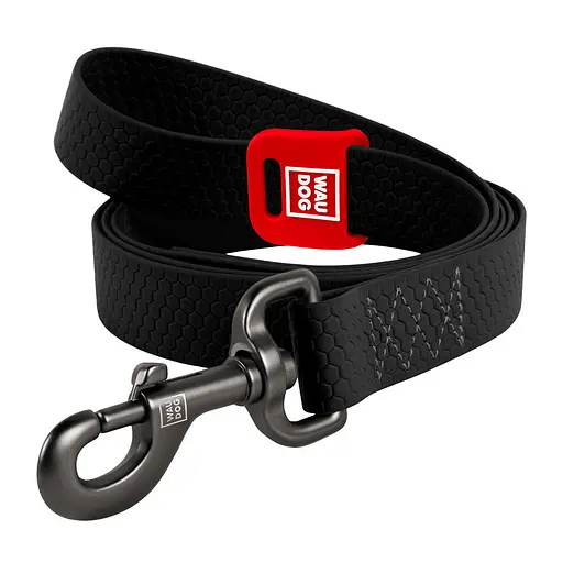 Водостойкий поводок для собак Waudog Waterproof L-XXL Ш 25 мм Д 122 см черный