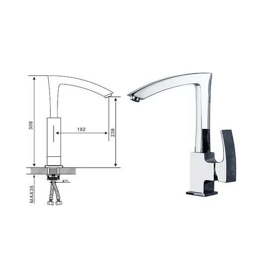 Змішувач для кухні Gappo Jacob G4007 - фото 3