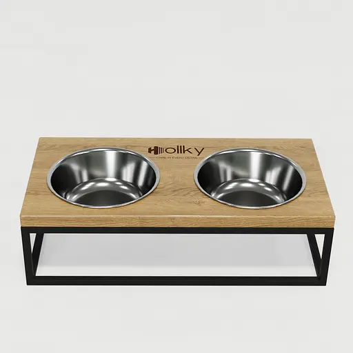 Hollky Base M — миски на підставці для середніх собак та великих котів (2 × 0,95 л) - фото 4