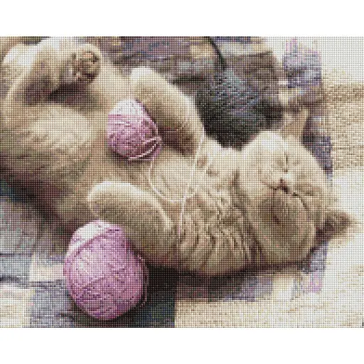 Алмазная мозаика Котенок с клубочком DBS1020, 40х50 см