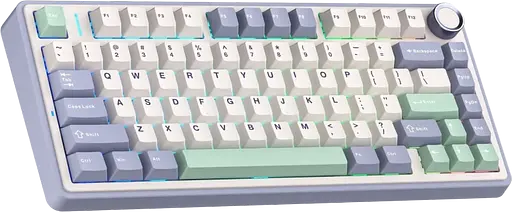 Клавиатура беспроводная Aula F75 Gasket Greywood V3 RGB White (6948391208640) - фото 3