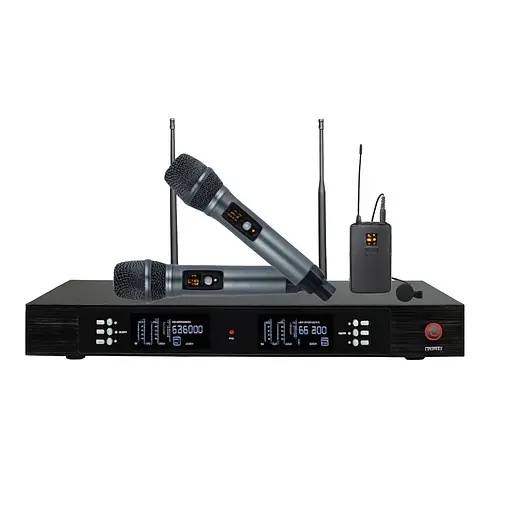 Радиосистема с двумя ручными беспроводными микрофонами и петличным Emiter TAU27HP - фото 1